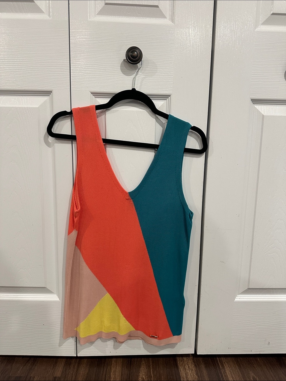 Ted Baker London Colorblock Tank Top in Coral, Teal & Yellow